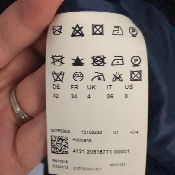 PRICE FIRM BOSS Hugo Boss Size 0 Short Sleeve Navy Haticena Tweed Dress - Picture 8 of 10